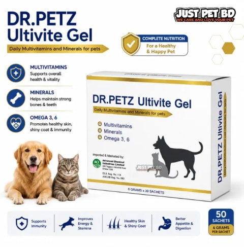 DR.PETZ Ultivite Gel Multivitamin for Cat & Dog 6g x 30 Sachets