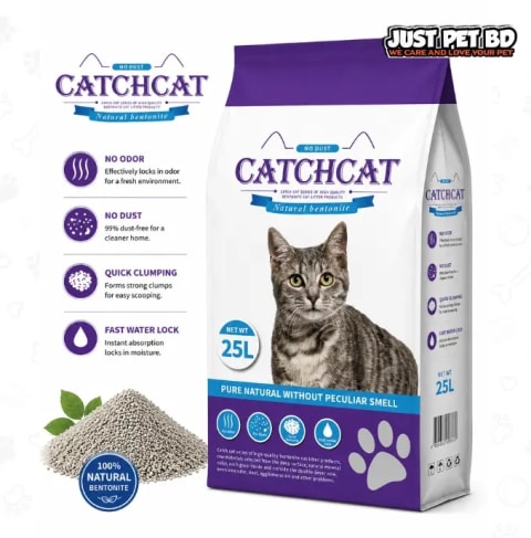 CatchCat Premium Bentonite Cat Litter for Cats 25L