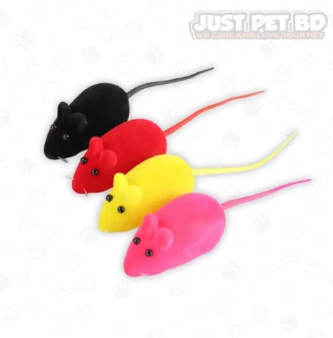 Mini Mouse Cat Toy with Soft Whistle – Interactive Plush Toy for Cats (Random Color)