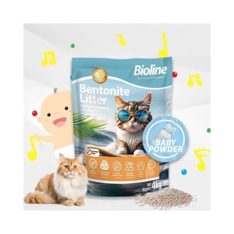 Bioline Premium Cat Litter – 8kg / 10L | Ultra Clumping & Odor Control Pet Litter