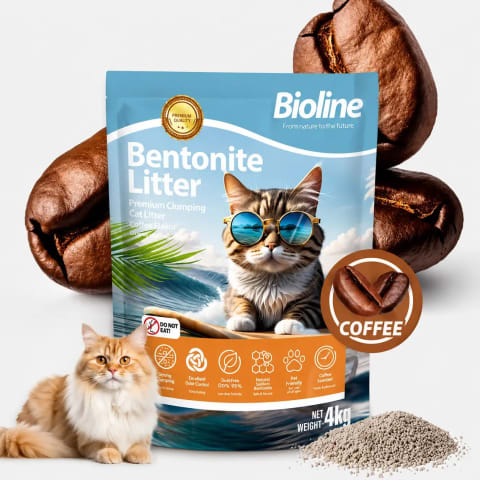 Bioline Premium Cat Litter – 8kg / 10L | Ultra Clumping & Odor Control Pet Litter