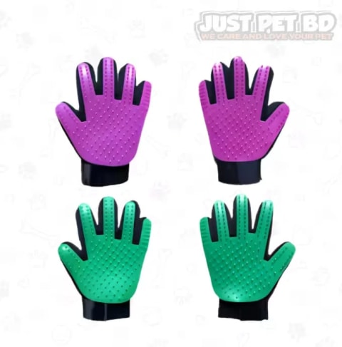 Pet Grooming Gloves || Hair Remove, Effective Massage, Bathing For All Pets Right Hand
