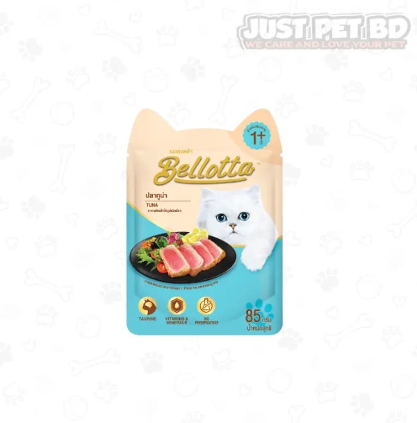 Bellotta Premium Adult Pouch 85g Tuna & Salmon in Jelly