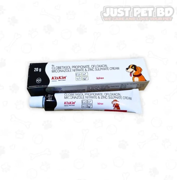 Kiskin Cream 20gm – Antibacterial & Antifungal Skin Treatment for Pets