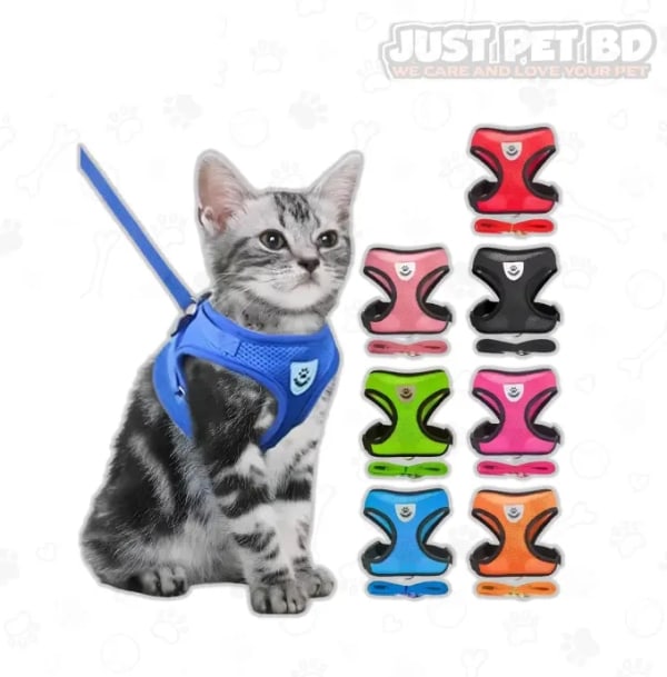 Cat Jacket Harness and Leash Set for Puppy & Cat – Adjustable Vest Harness