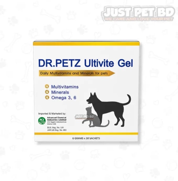 DR.PETZ Ultivite Gel Multivitamin for Cat & Dog 6g x 30 Sachets