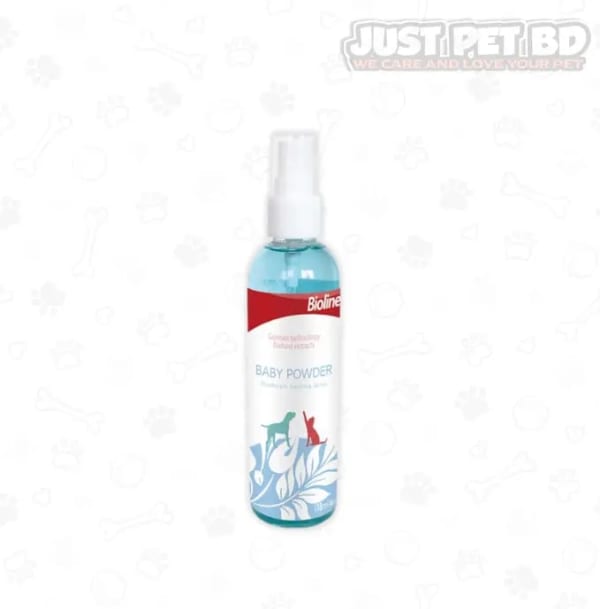 Bioline Baby Powder Deodorizing Spray for Pets 118ml- Long-Lasting Freshness