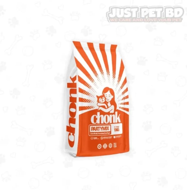 Chonk Cat Food Partymix – 1kg | Premium Crunchy Kibble for All Life Stages