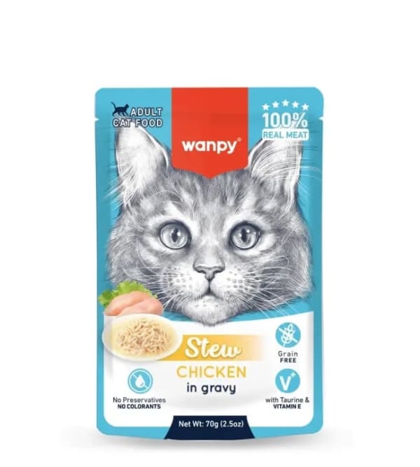 Wanpy Stew in Gravy Pouch Adult Chicken 70gm