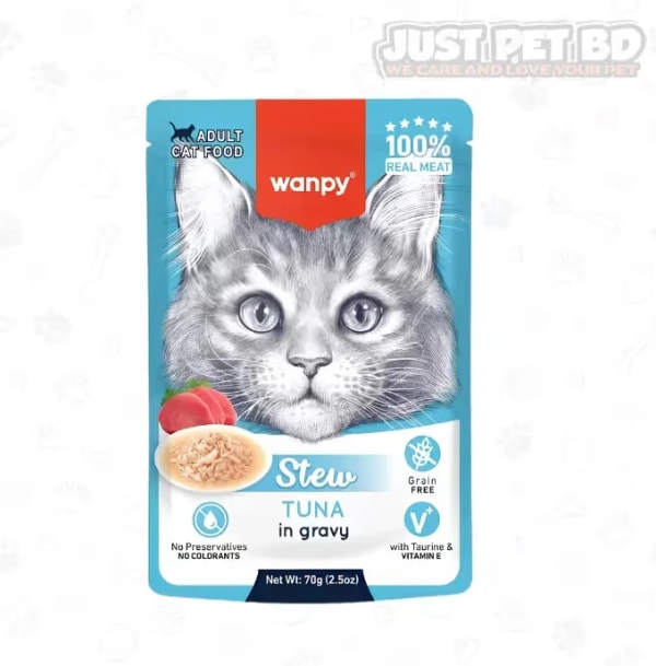 Wanpy Stew in Gravy Pouch Adult Tuna 70gm