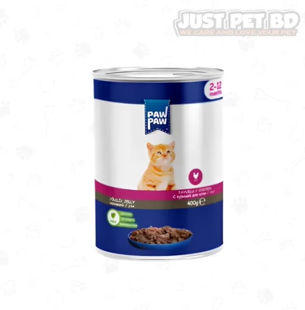 Paw Paw Cat Food Can Kitten Chicken 400gm