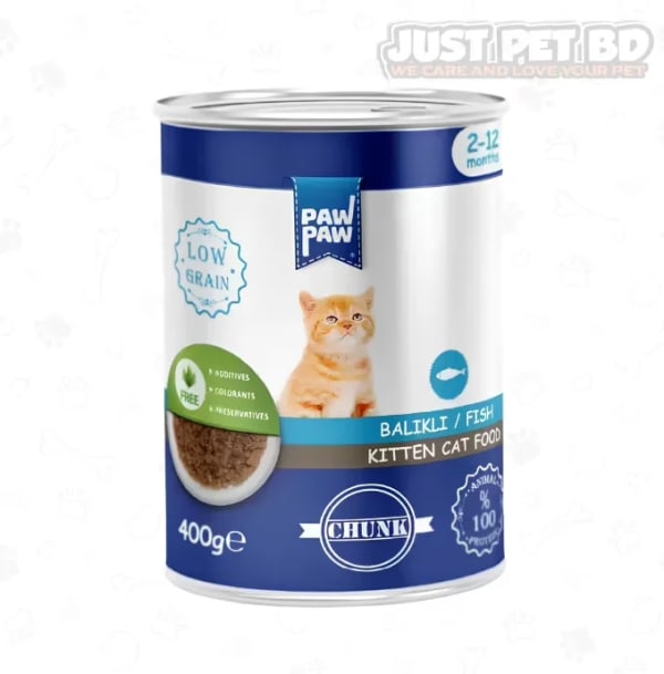 Paw Paw Cat Food Can Kitten Fish 400gm
