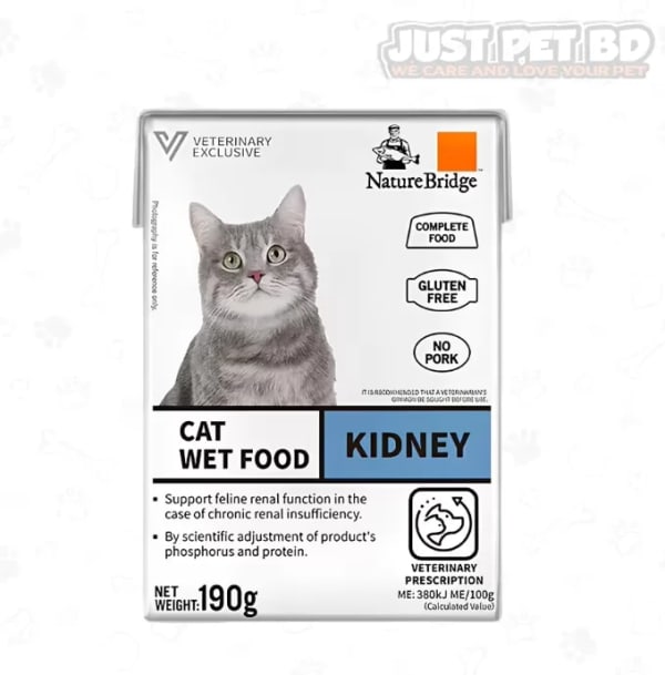 Nature Bridge Veterinary Exclusive Wet Cat Food for Kidney 190gm