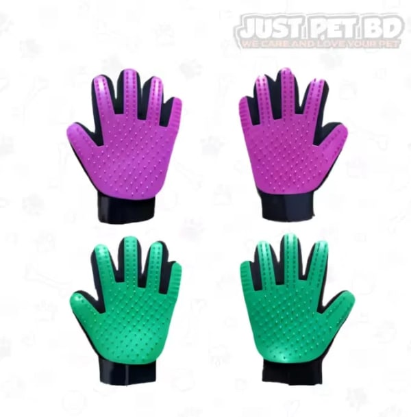 Pet Grooming Gloves || Hair Remove, Effective Massage, Bathing For All Pets Right Hand