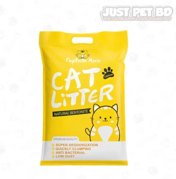 Captain Meow Natural Bentonite Cat Litter Lemon Flavour 25L