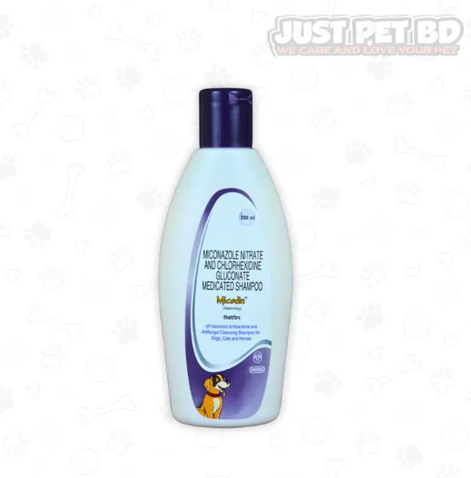 Micodin Antibacterial & Antifungal Medicated Pet Shampoo – 200ml | For ...