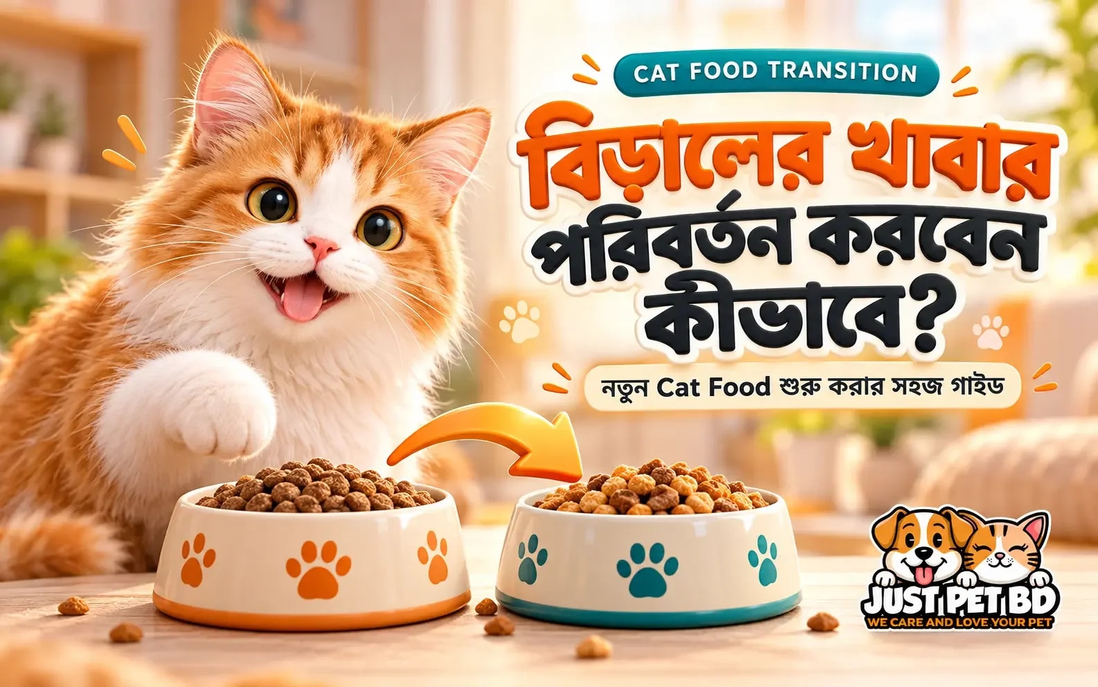 বিড়ালের খাবার পরিবর্তন করবেন কীভাবে? নতুন Cat Food-এ অভ্যস্ত করার সম্পূর্ণ গাইড
