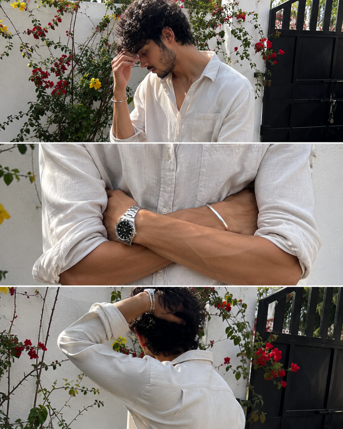 Candid iPhone Collage – Outdoor Wall - Solo – Candid AI Image Prompt