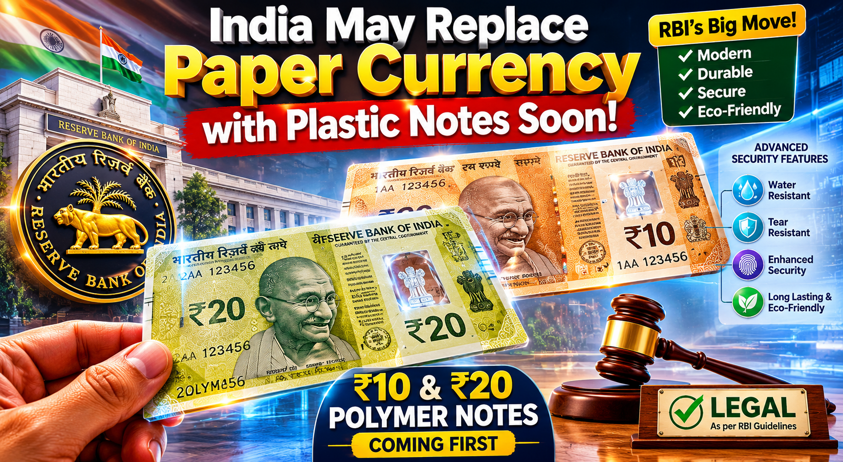 India's Paper Money Era May Be Over β Plastic Notes Are Coming