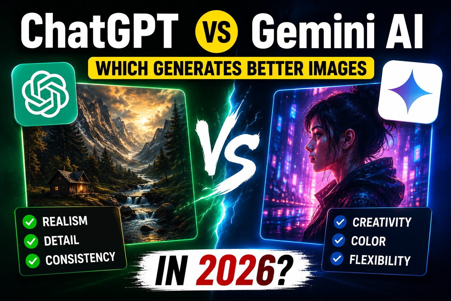 ChatGPT vs Gemini AI image comparison for cinematic posters