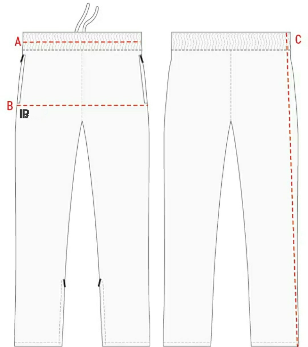 Measuring pants example