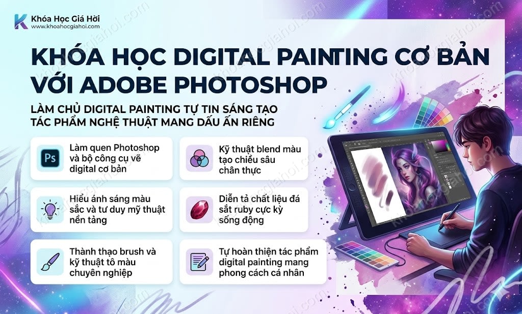 Khóa Học Digital Painting Cơ Bản Với Adobe Photoshop