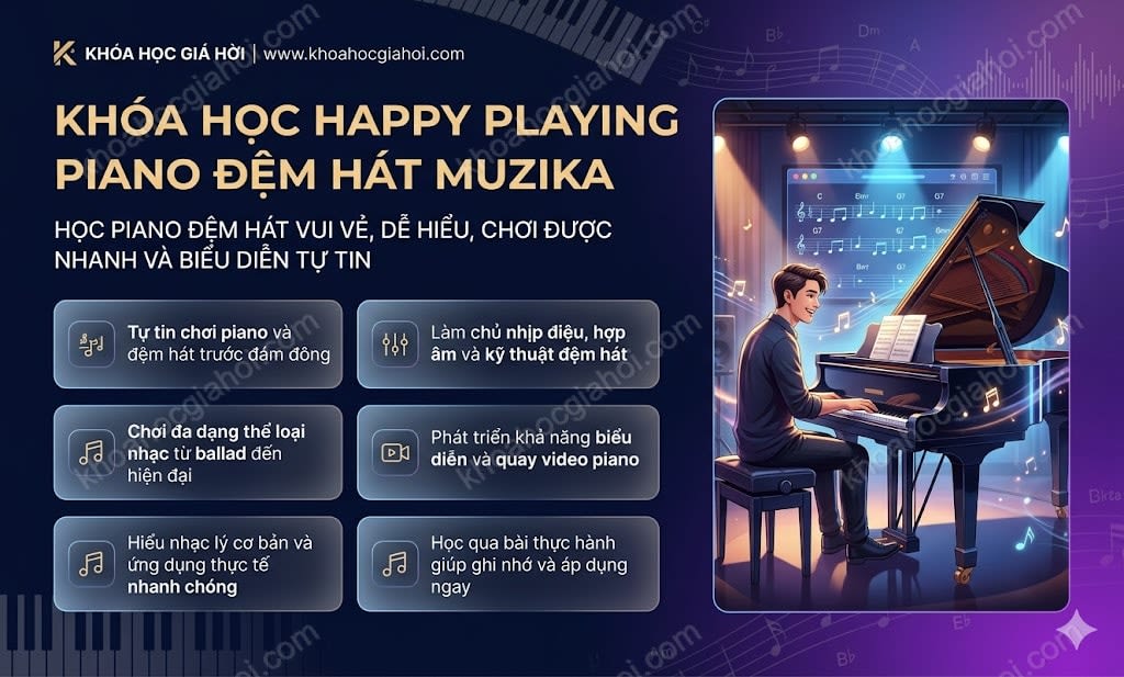 Khóa Học Happy Playing – Piano Đệm Hát - Muzika
