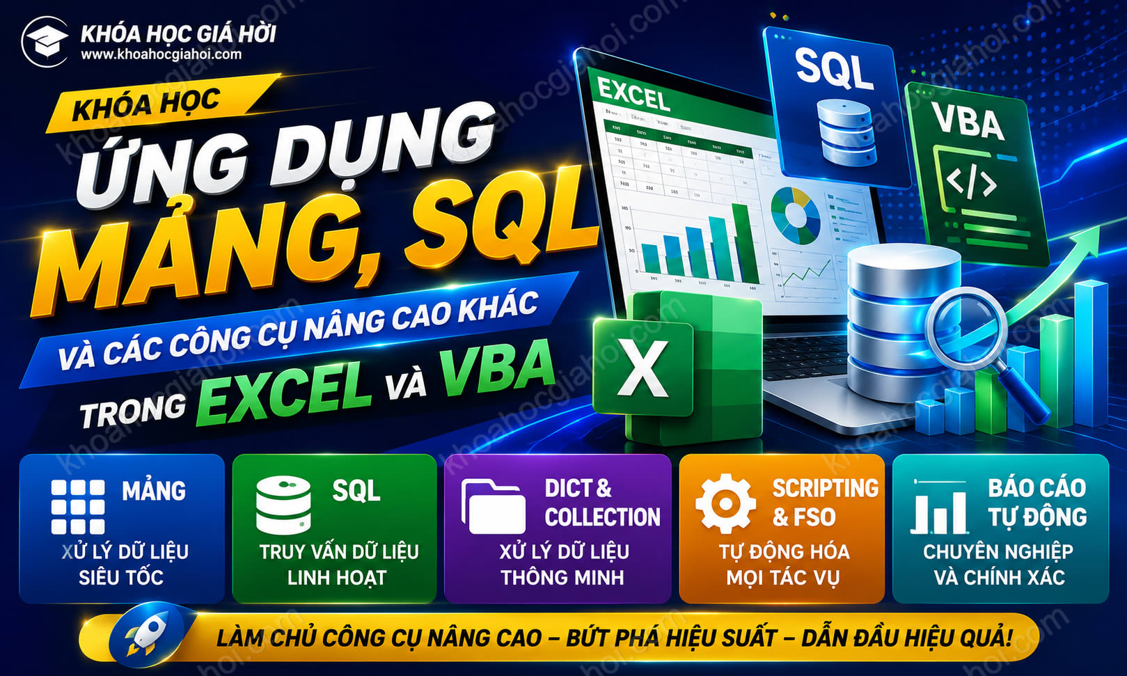Khóa Học Ứng Dụng Mảng, Sql Và Các Công Cụ Nâng Cao Khác Trong Excel Và Vba
