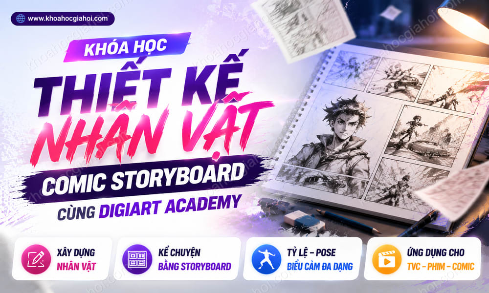 Khóa Học Thiết Kế Nhân Vật Comic Storyboard Cùng Digiart Academy