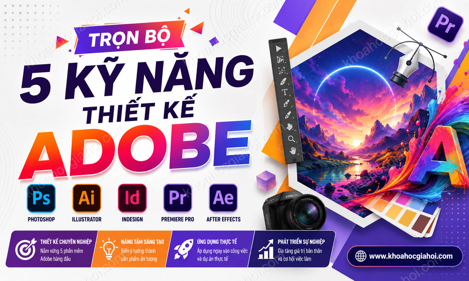 Trọn Bộ 5 Kỹ Năng Thiết Kế Adobe