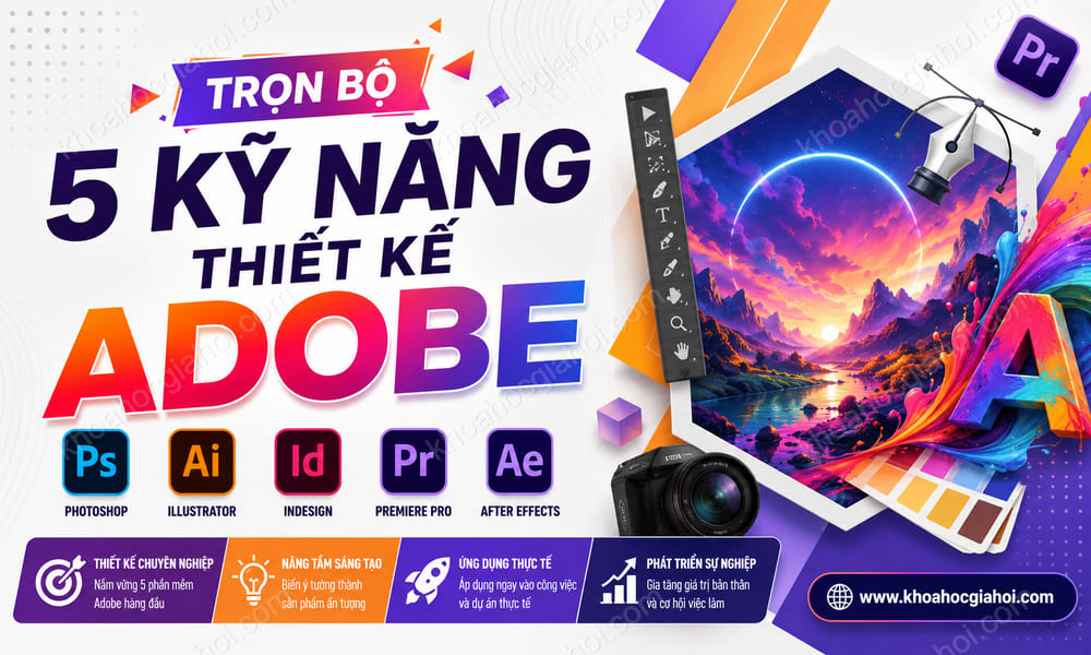 Trọn Bộ 5 Kỹ Năng Thiết Kế Adobe