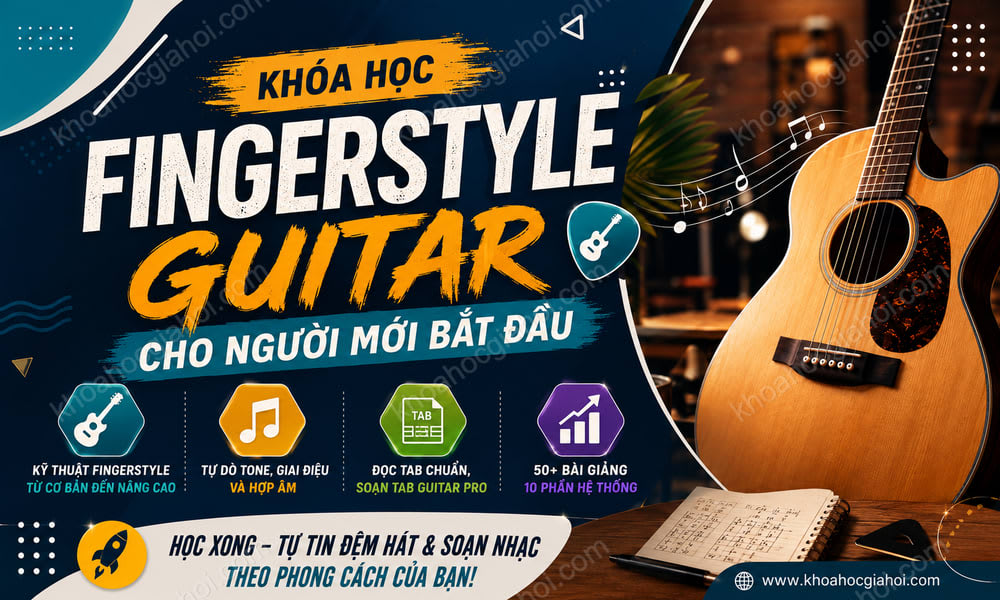 Khóa Học Fingerstyle Guitar Cho Người Mới Bắt Đầu