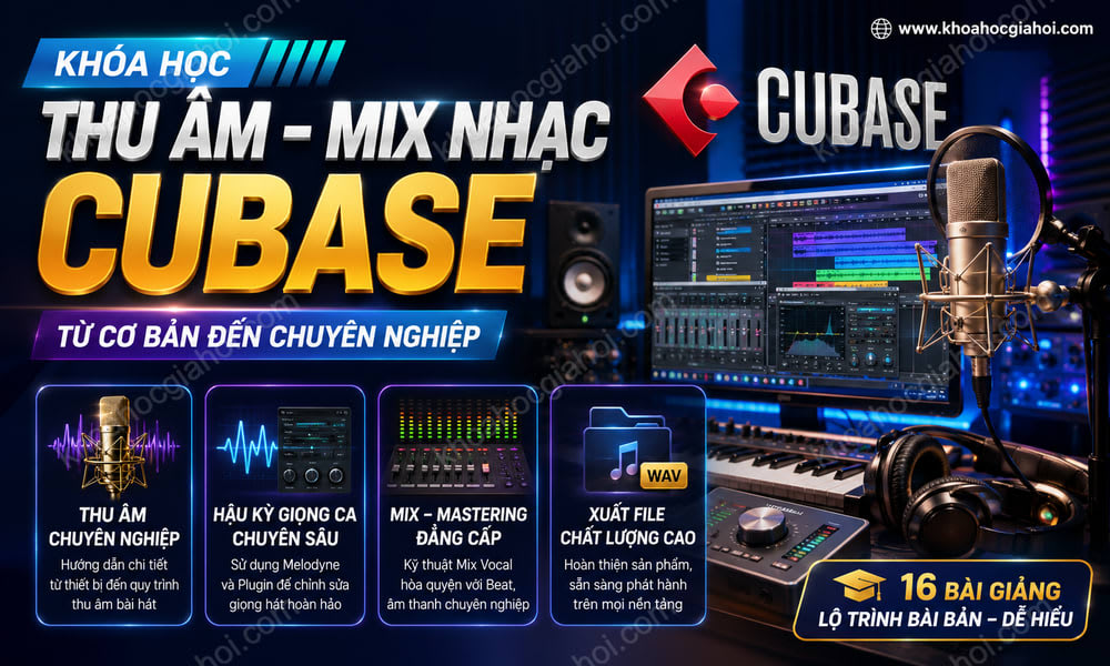 Khóa Học Thu Âm – Học Mix Nhạc – Phần Mềm Cubase