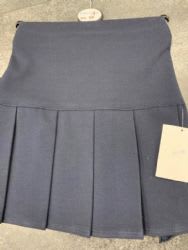 Dropped Pleat Skirt - Navy