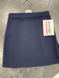 Heart Straight Skirt - Navy
