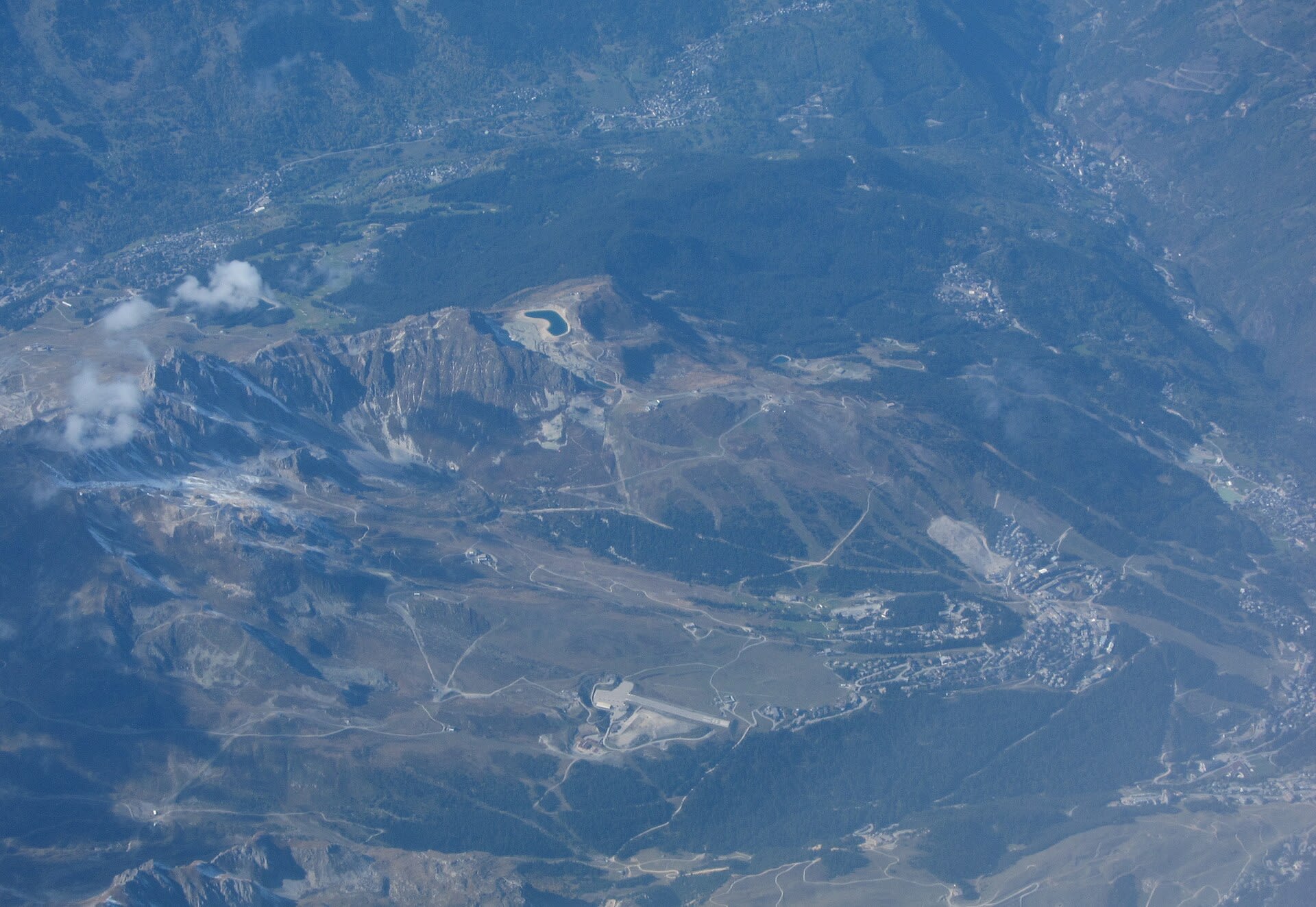 Courchevel aerial view