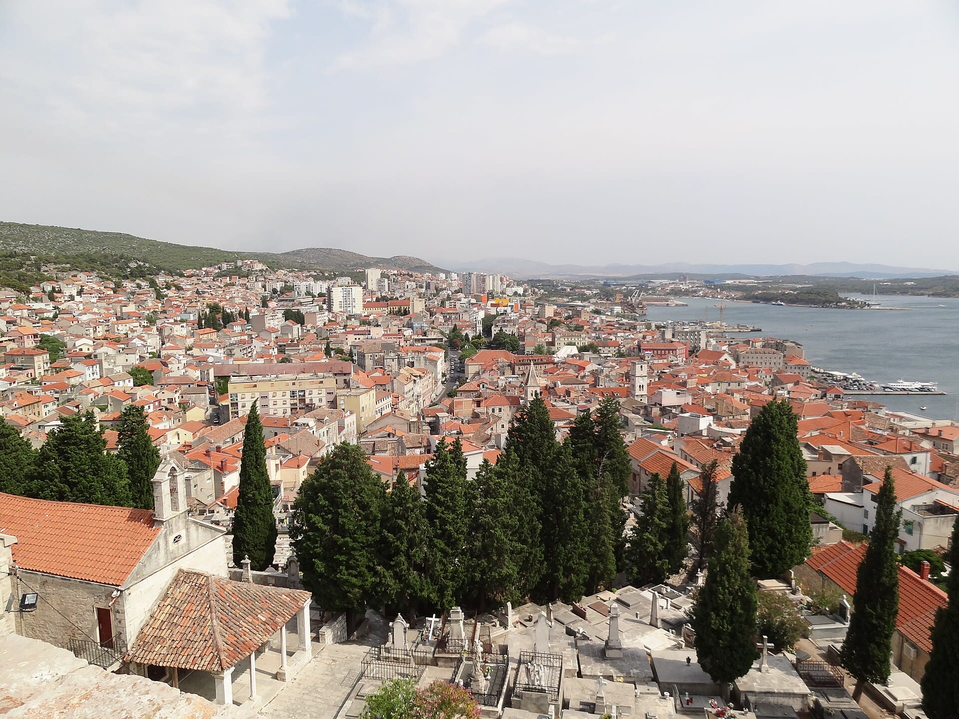 Šibenik aerial view