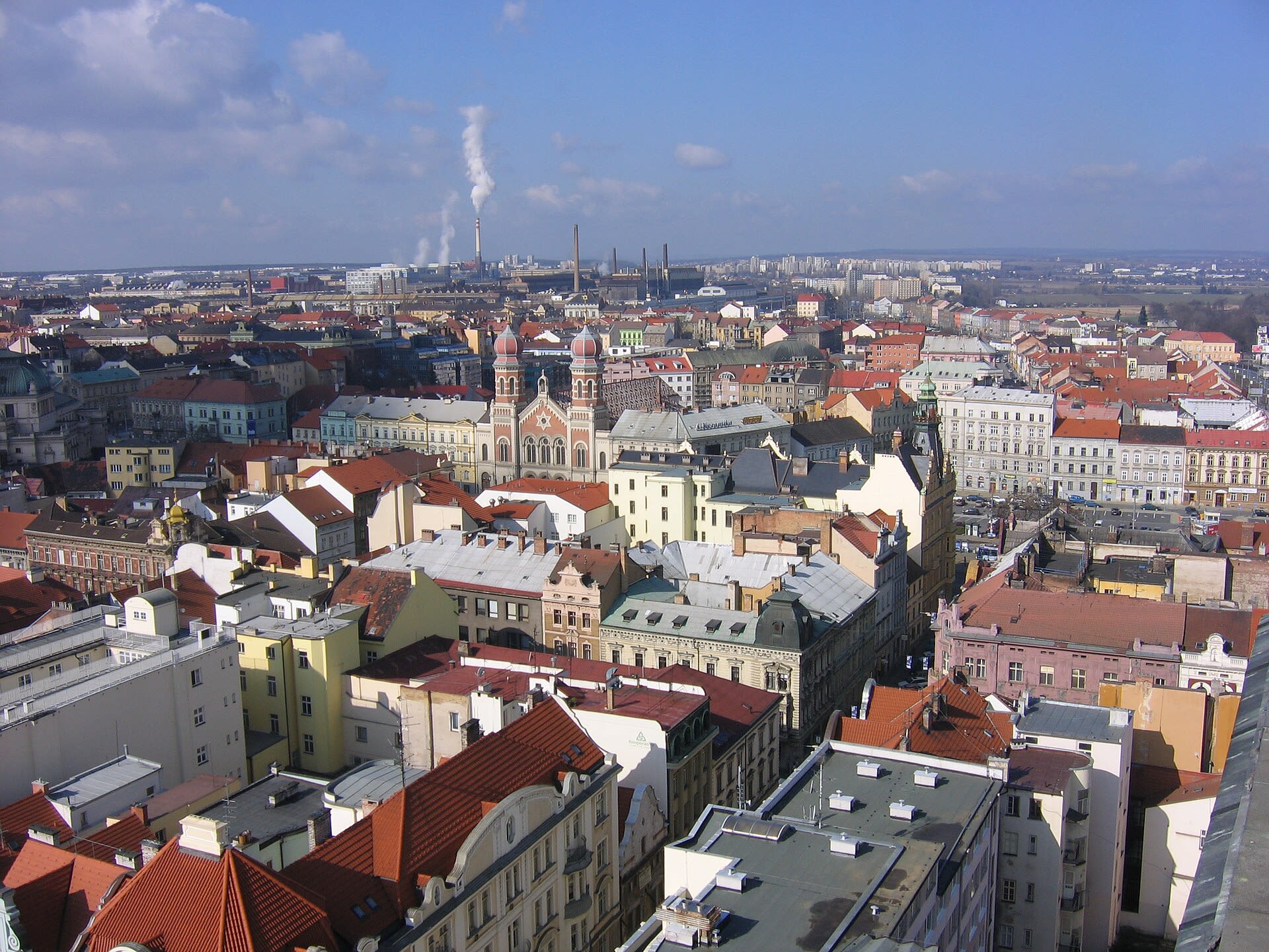 Plzeň aerial view