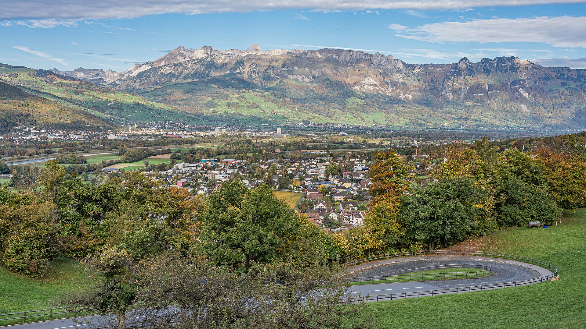 Vista aérea de Liechtenstein