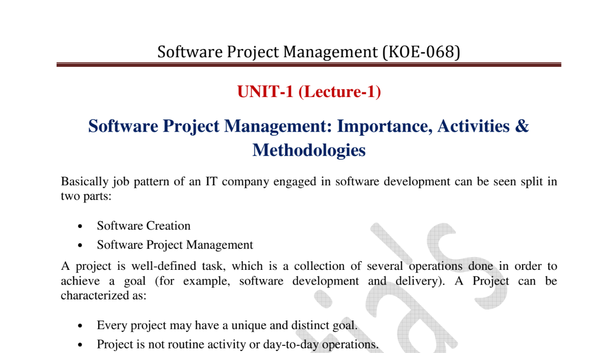 Software Project Management