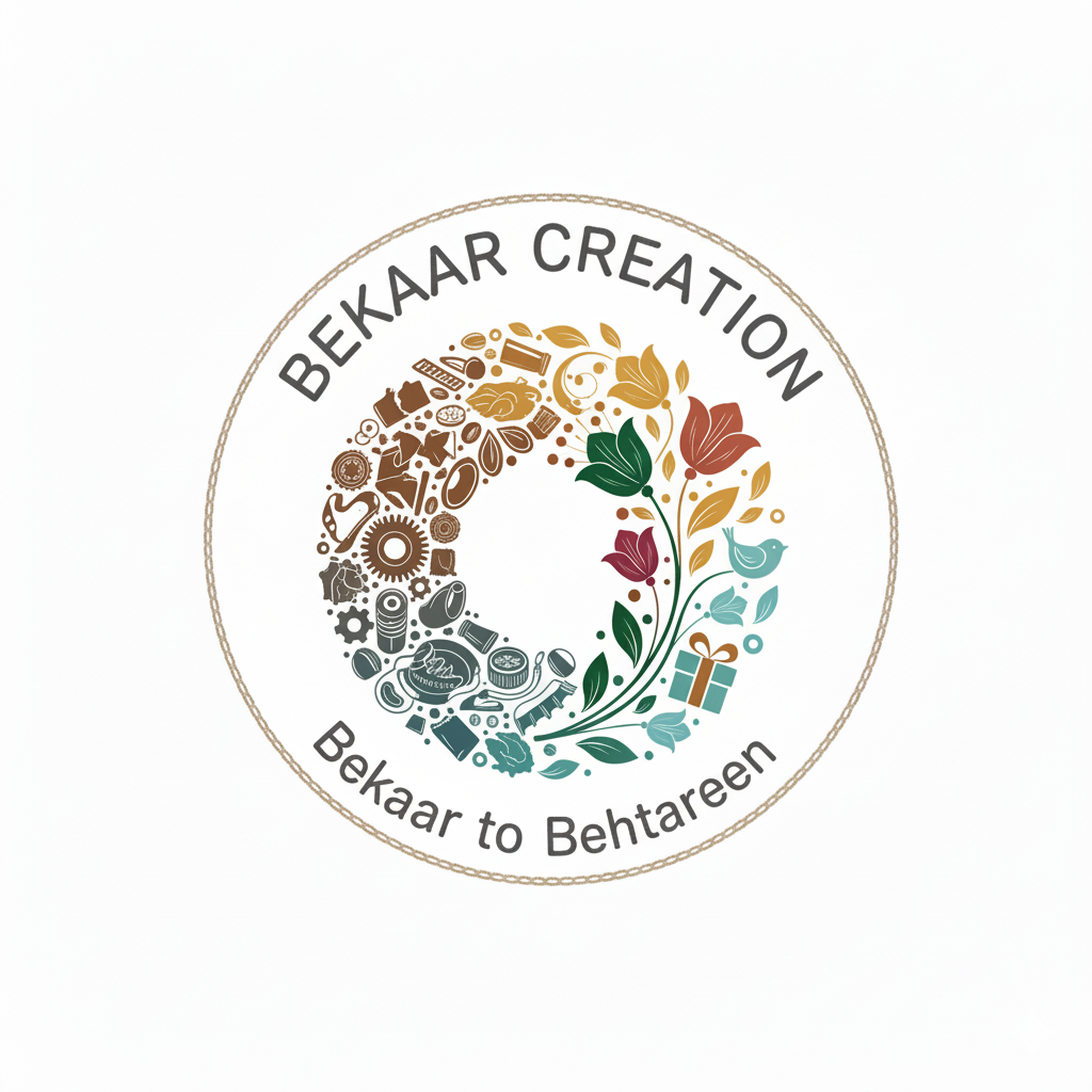 BekaarCreation Logo: Lightbulb with a leaf