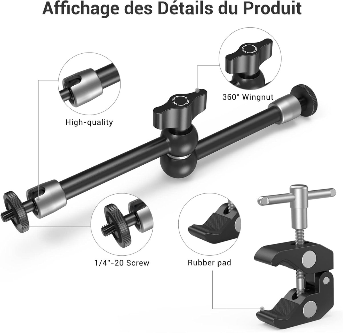 Bras Magique avec Super Pince SMALLRIG 11" miniature 2