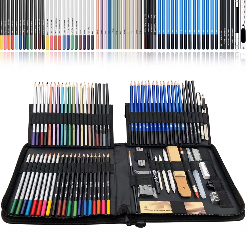 Kit Crayon De Dessin KALOUR 83 Pièces  miniature 3