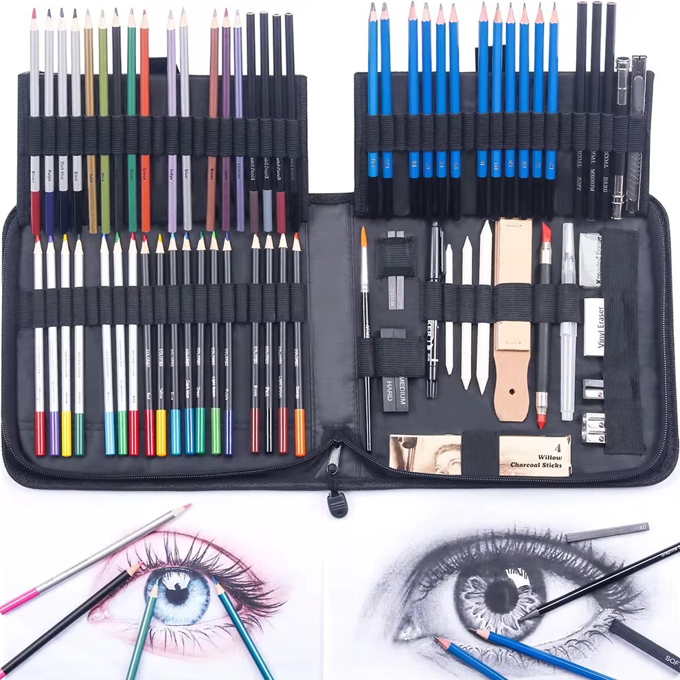 Kit Crayon De Dessin KALOUR 83 Pièces  miniature 4