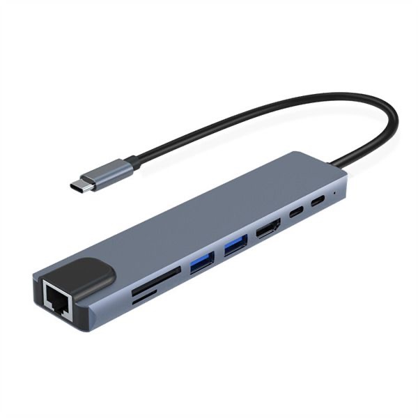 Adaptateur Hub Usb C/Type-C 11 EN 1 HDMI VGA RJ45 Ethernet, SD/TF
