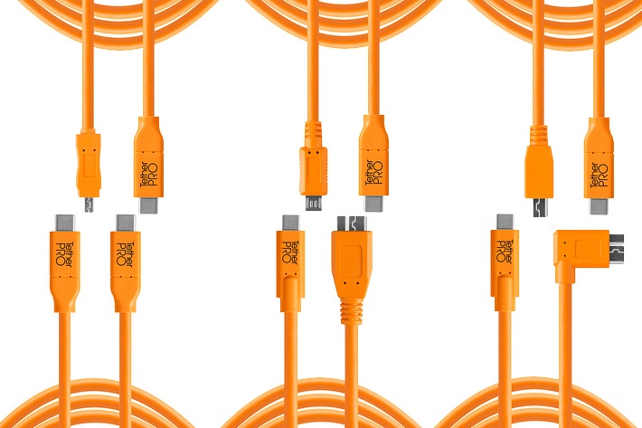 Cable orange , tether Tools l TetherPro USB 3.0 miniature 2