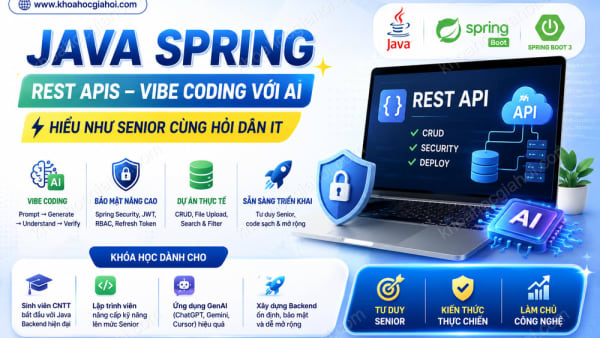 Khóa Học Java Spring REST APIs – Vibe Coding với AI, Hiểu Như Senior Cùng Hỏi Dân IT
