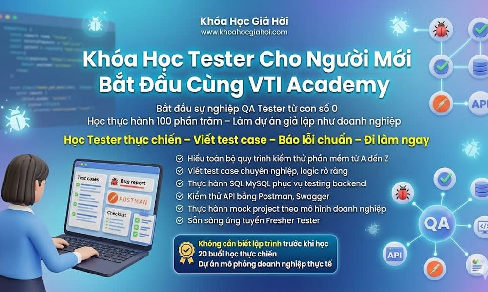 Khóa Học Tester Cho Người Mới Bắt Đầu Cùng VTI Academy