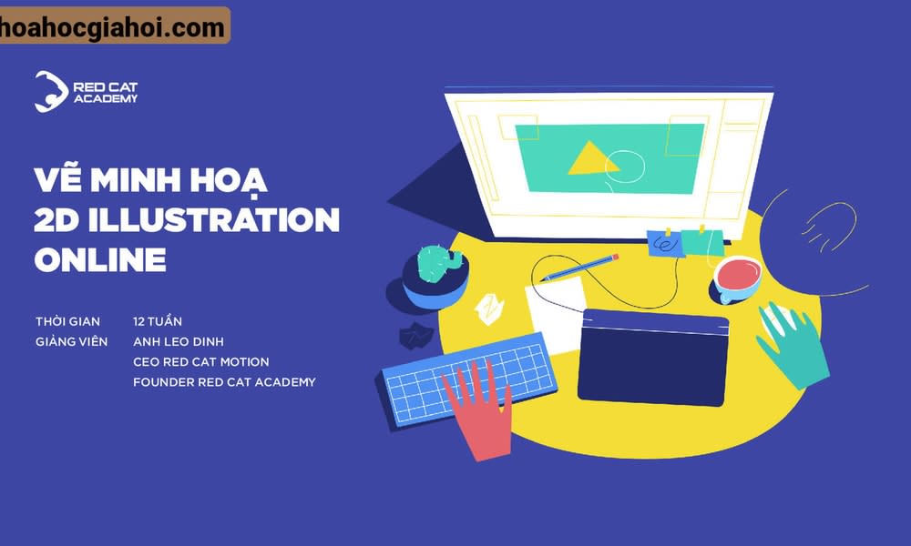Khóa Học Vẽ Minh Họa 2D Illustration Online – Redcatacademy