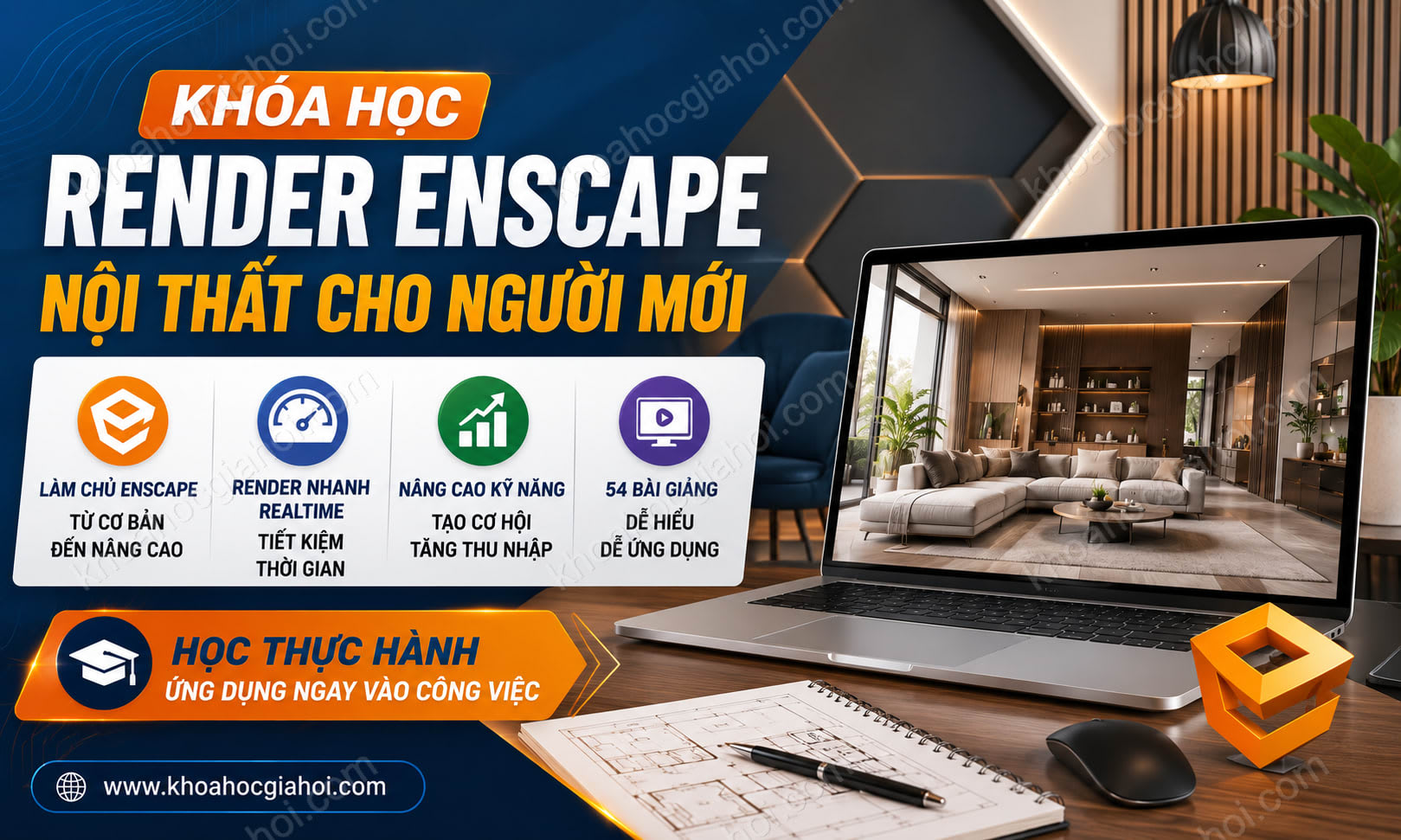 Khóa Học Render Enscape Nội Thất Cho Người Mới
